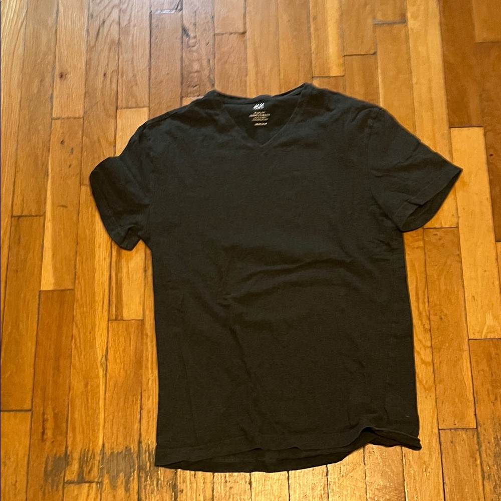 H&M Men's Charcoal Short Sleeve Tee